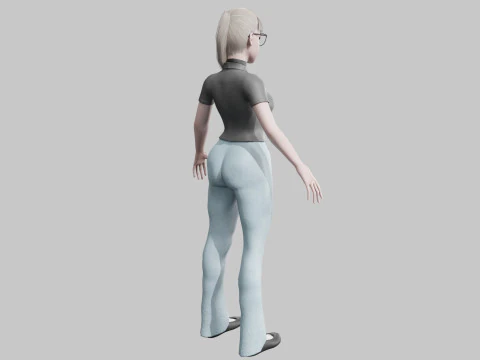 Pretty Beautiful woman V24134 3D Model