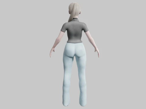 Pretty Beautiful woman V24134 3D Model