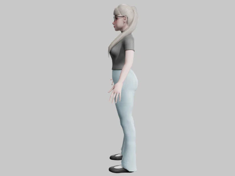 Pretty Beautiful woman V24134 3D Model