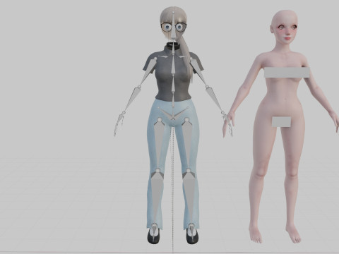 Pretty Beautiful woman V24134 Model 3D