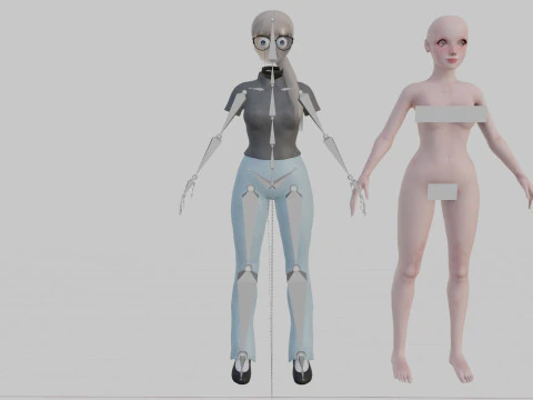 Pretty Beautiful woman V24134 3D Model