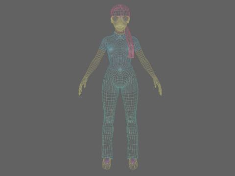 Pretty Beautiful woman V24134 Model 3D