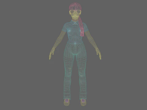 Pretty Beautiful woman V24134 3D Model