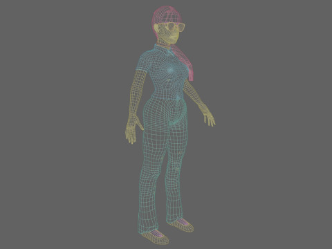 Pretty Beautiful woman V24134 Model 3D