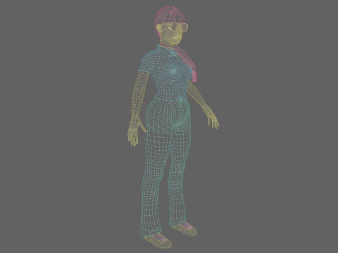Pretty Beautiful woman V24134 3D Model