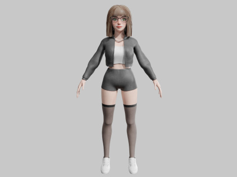 Pretty Cartoon woman V38334 Modelo 3D