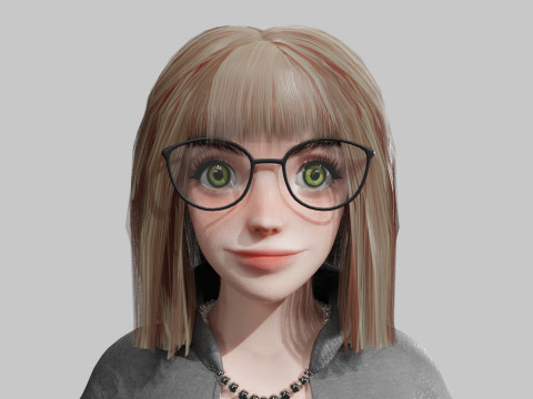 Pretty Cartoon woman V38334 Modelo 3D