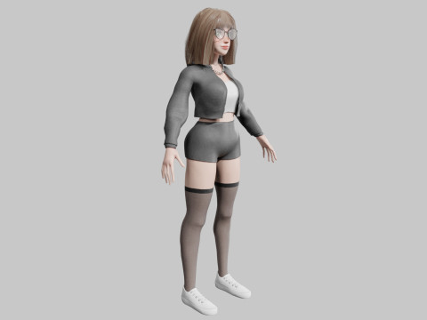 Pretty Cartoon woman V38334 Modelo 3D