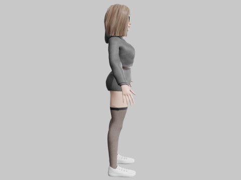 Pretty Cartoon woman V38334 Modelo 3D