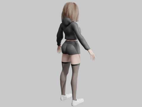 Pretty Cartoon woman V38334 Modelo 3D