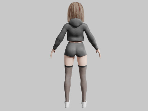 Pretty Cartoon woman V38334 Modelo 3D