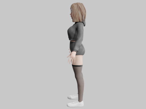 Pretty Cartoon woman V38334 Modelo 3D