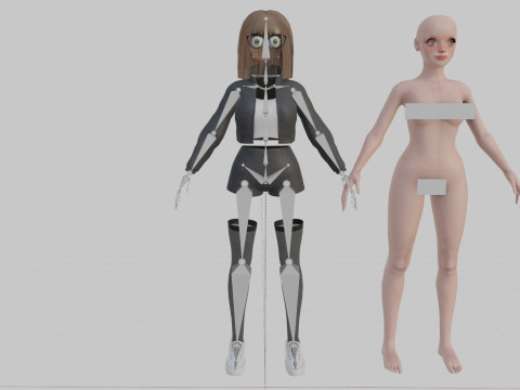 Pretty Cartoon woman V38334 Modelo 3D