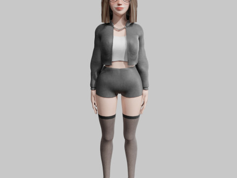 Pretty Cartoon woman V38334 Modelo 3D