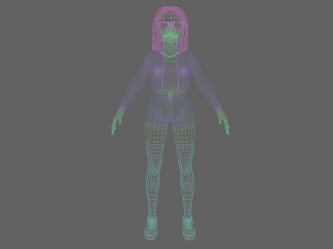 Pretty Cartoon woman V38334 Modelo 3D