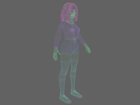 Pretty Cartoon woman V38334 Modelo 3D