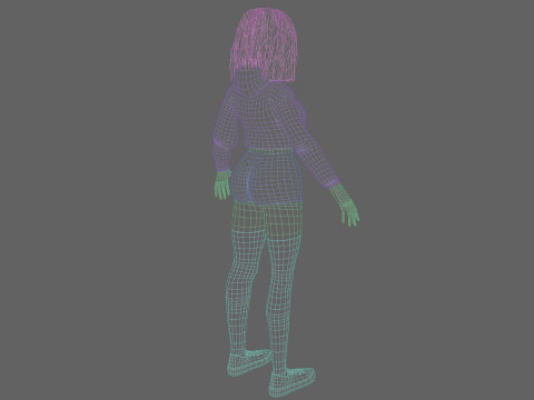 Pretty Cartoon woman V38334 Modelo 3D