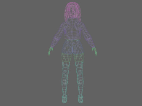 Pretty Cartoon woman V38334 Modelo 3D