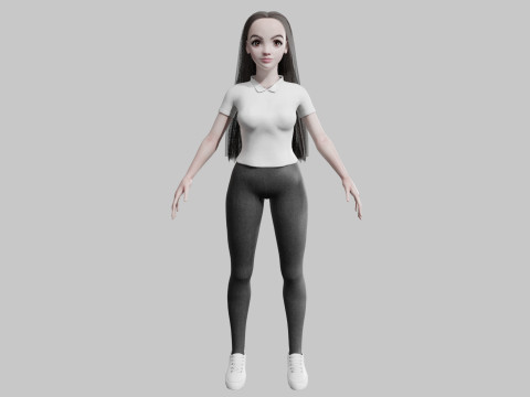 Pretty classic woman V30674 Modelo 3D