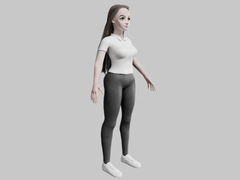 Pretty classic woman V30674 Modelo 3D
