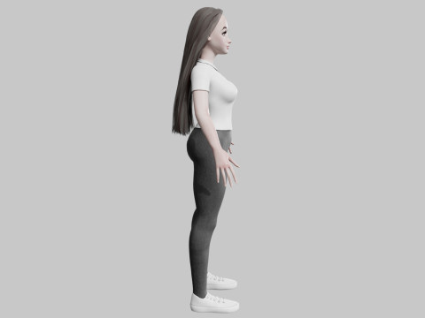 Pretty classic woman V30674 Modelo 3D