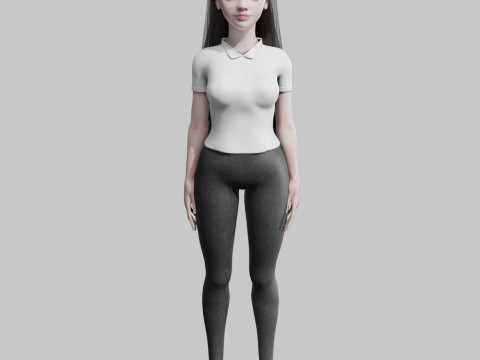 Pretty classic woman V30674 Modelo 3D