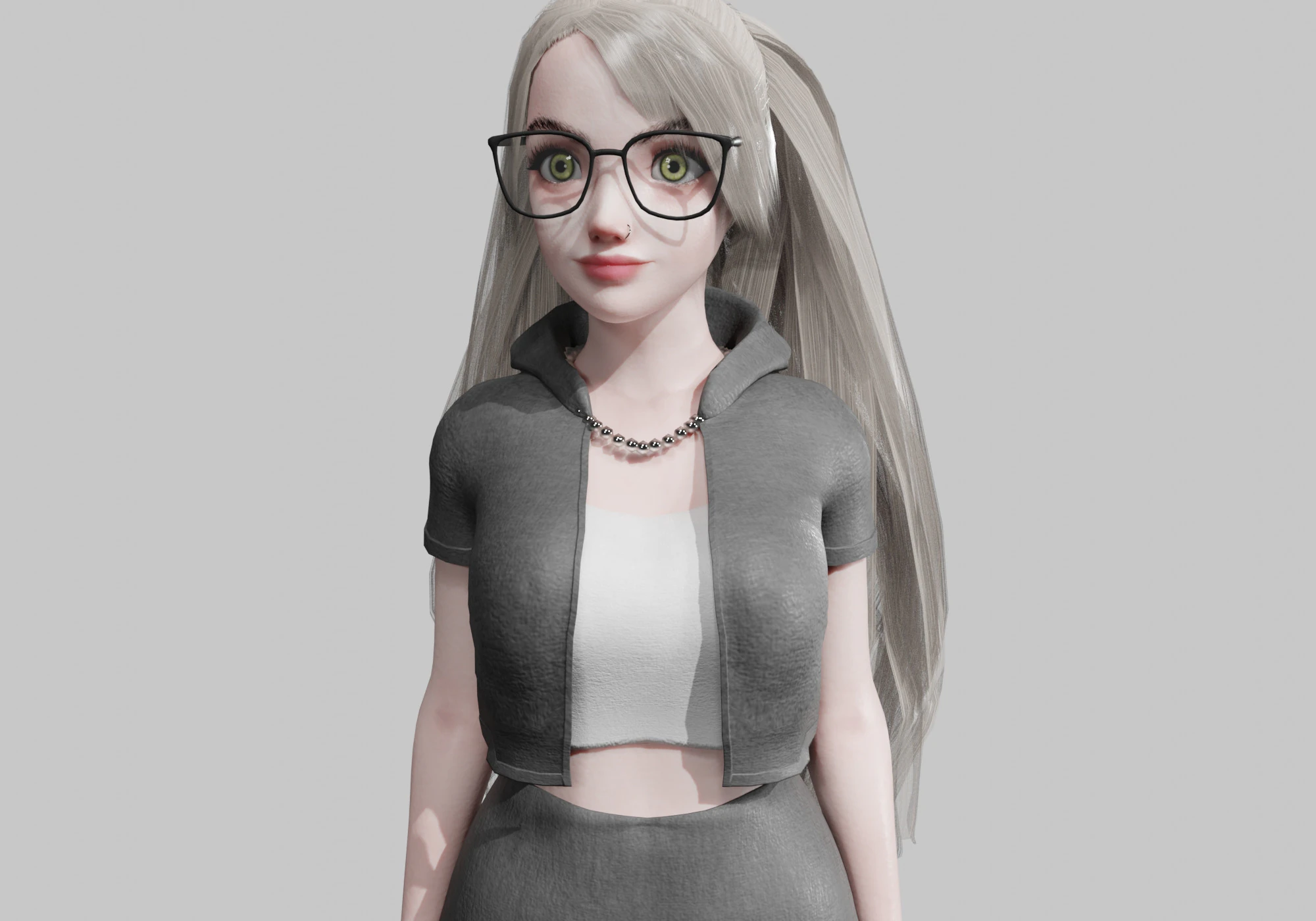 Pretty cool woman V31980 3D Model .c4d .max .obj .3ds .fbx .stl .blend 