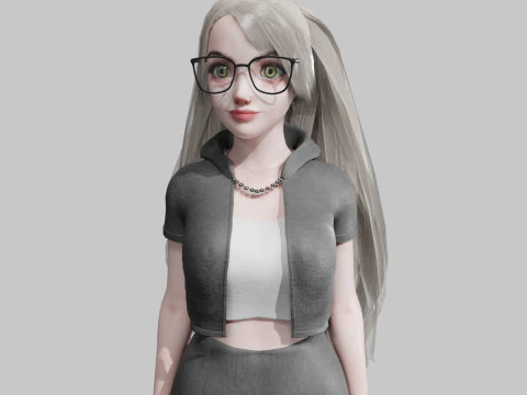 Довольно крутая женщина V31980 3D Модель