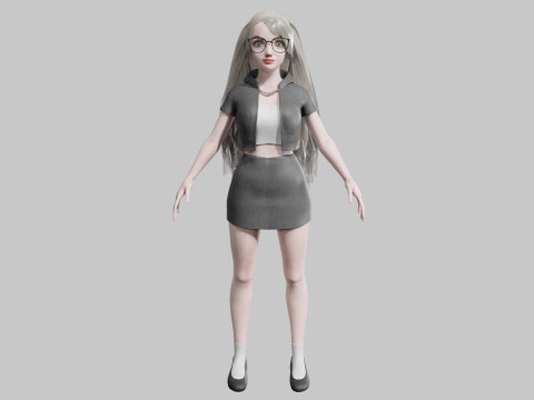 Pretty cool woman V31980 Modèle 3D