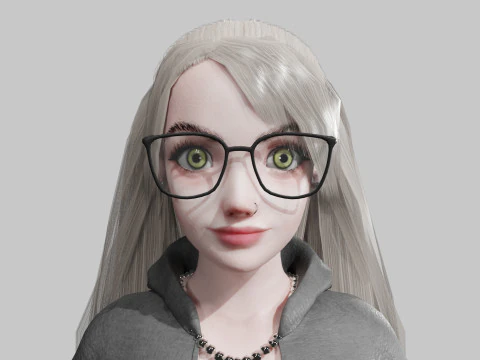 Pretty cool woman V31980 3D Model