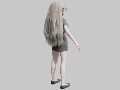 Pretty cool woman V31980 3D Model