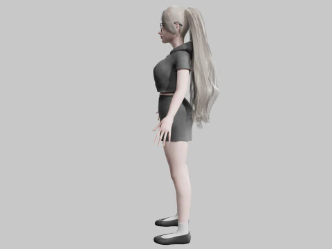Pretty cool woman V31980 3D Model