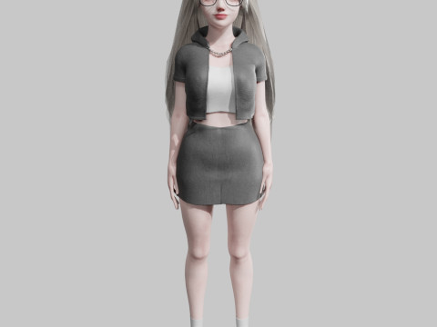 Pretty cool woman V31980 Modèle 3D