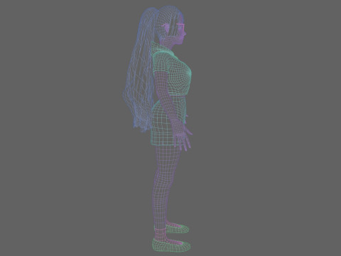 Pretty cool woman V31980 Modèle 3D