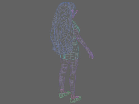 Pretty cool woman V31980 Modèle 3D