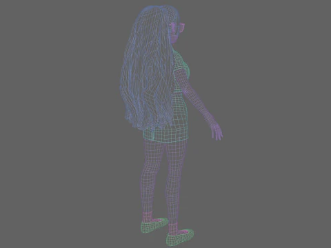 Pretty cool woman V31980 3D Model