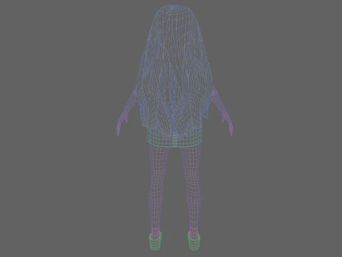 Pretty cool woman V31980 3D Model