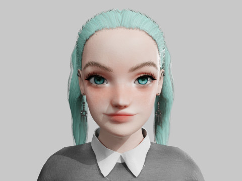 Pretty cute Woman V27025 Modèle 3D