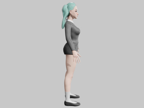 Pretty cute Woman V27025 Modèle 3D