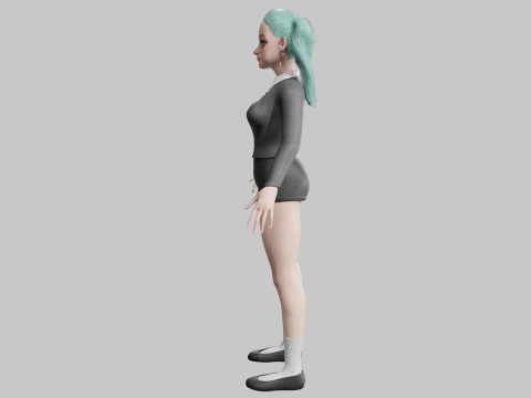Pretty cute Woman V27025 Modèle 3D