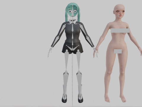 Pretty cute Woman V27025 Modèle 3D