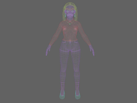 Pretty cute Woman V27025 Modèle 3D