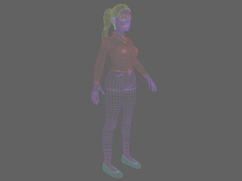 Pretty cute Woman V27025 Modèle 3D