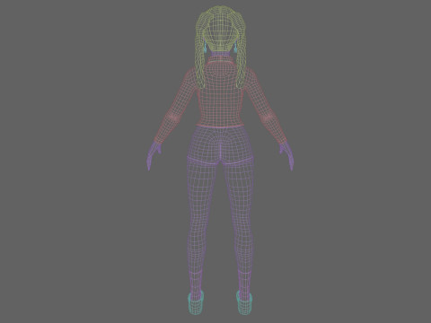 Pretty cute Woman V27025 Modèle 3D