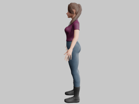 Stylized cute Woman V27454 Model 3D