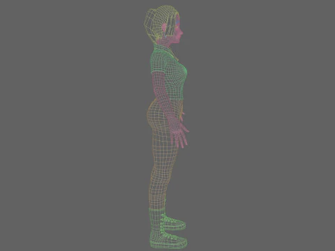 Stylized cute Woman V27454 3D Model