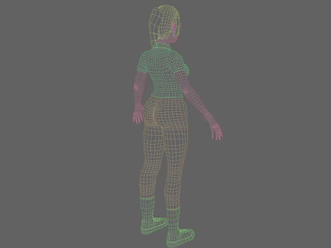 Stylized cute Woman V27454 3D Model
