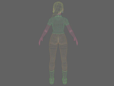 Stylized cute Woman V27454 3D Model