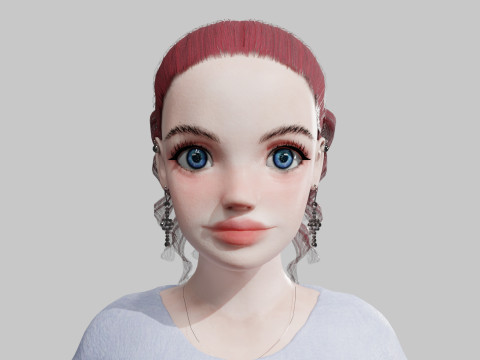 Stylized Pretty Woman V27524 3D Model