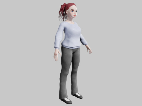 Stylized Pretty Woman V27524 3D Model
